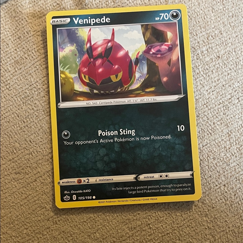 Venipede Pokémon Card